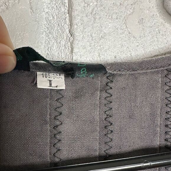 Peacock Ways Linen Lagenlook Tunic Top Dress Cotton size Large - Picture 4 of 9